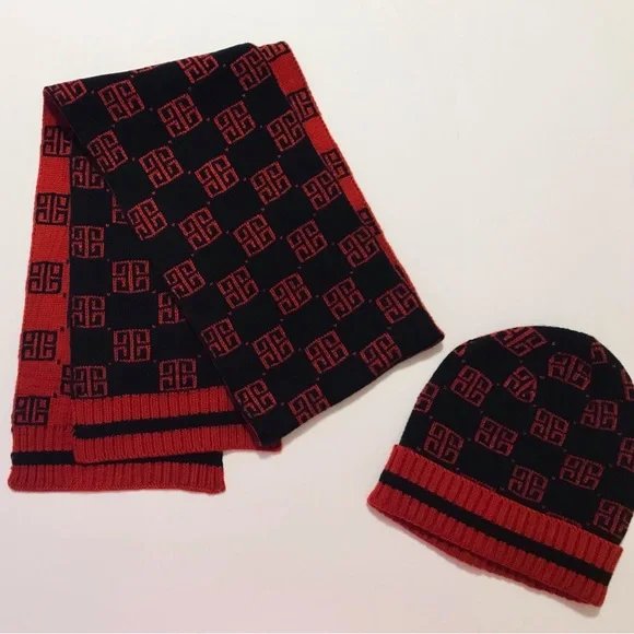 Linea Uomo Printed Scarf and Hat Set NWT - Picture 6 of 8